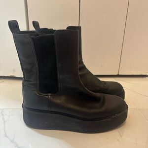 Vince Black Platform Boots